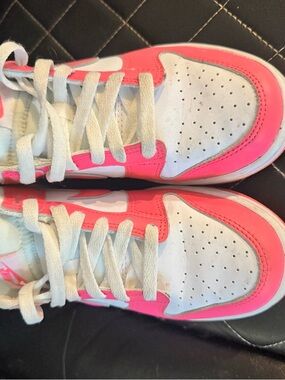 Nike White and Pink Low-Top Sneakers